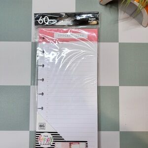 Happy Planner Recipe Grocery List Classic Half Sheet Filler Paper